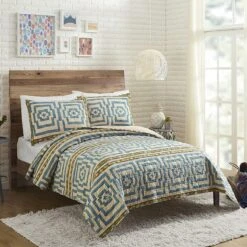 Sky Blue Hypnotic Quilt Set By Jungalow® -Home Touch Sale Store 00 52f821d3 8ed2 4838 9dd2 f68335b4266b