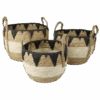 Tarfaya Grass Baskets - Set Of 3