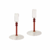 Topia Amber Glass Candle Holder Set Of 2