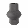 Oujda Hexagon Black Ceramic Vase