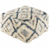 Blue Diamond Shag Pouf