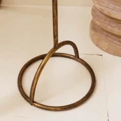 Brass Lace Leaf Accent Table -Home Touch Sale Store CLL2780 3 PhotoRoom