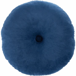 Navy Velvet Round Pillow