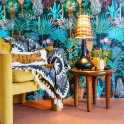 Jungalow Eytan Table Lamp Base In Black By Like A Lion™ -Home Touch Sale Store JUNGALOW EYTAN BLACK CAITLIN IKAT