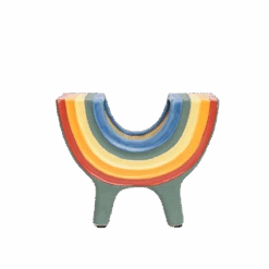 Rainbow Bowl In Navy By Jungalow® -Home Touch Sale Store JUNGALOW RAINBOW PLANTER NAVY 01