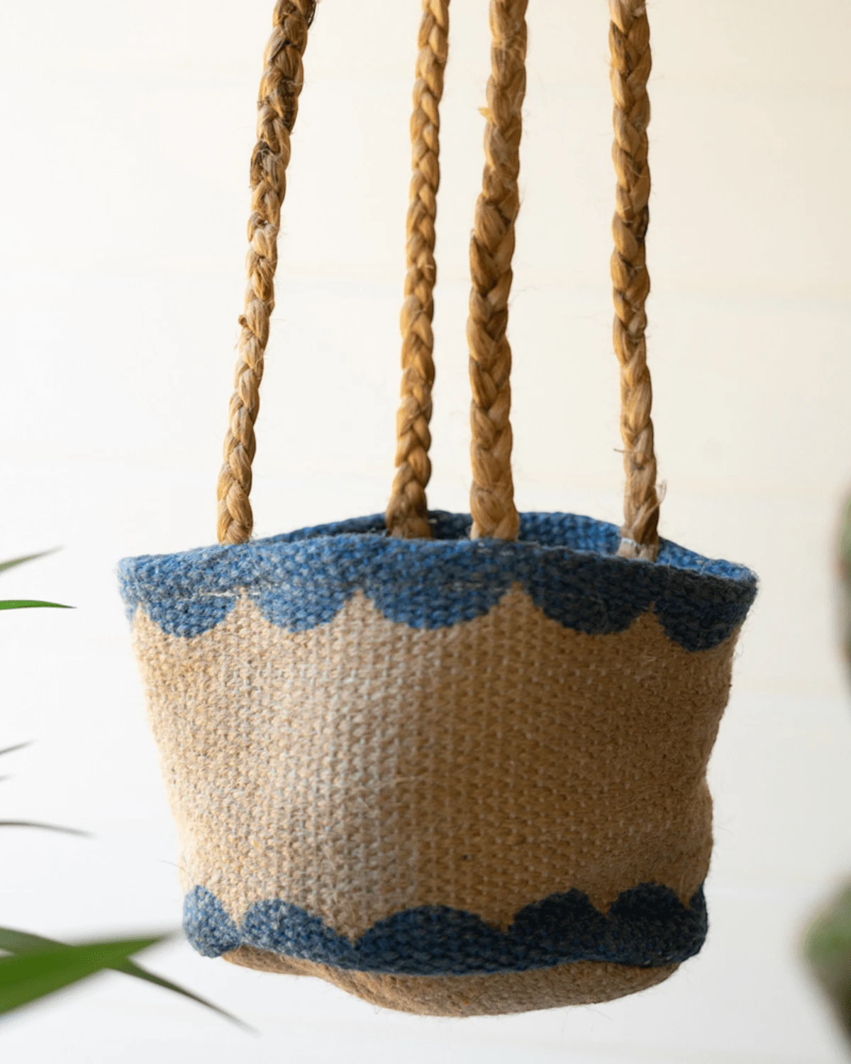 Mathus Printed Jute Hanging Planters - Set Of 3 3 Mathus Printed Jute Hanging Planters - Set Of 3 - Image 3