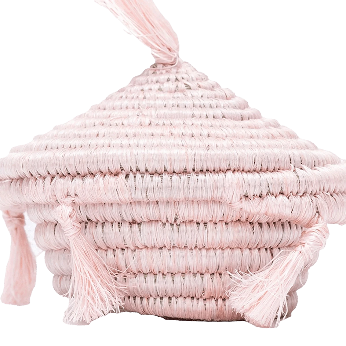 Pink Basket With Tassels Holiday Ornament 3 Pink Basket With Tassels Holiday Ornament - Image 3
