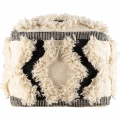 Zig Zag Shag Pouf -Home Touch Sale Store appf005 detail side PhotoRoom