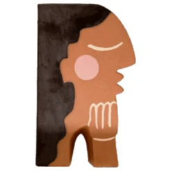 Jungalow Face Bookend Vase By Justina Blakeney™ -Home Touch Sale Store blackhairvase