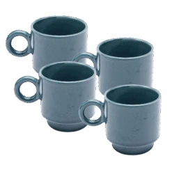 Jungalow Kaya Ceramic Mug Set, Blue By Justina Blakeney™