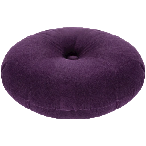Purple Velvet Round Pillow 2 Purple Velvet Round Pillow - Image 2