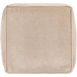 Cream Cotton Velvet Pouf -Home Touch Sale Store cvpf017 detail top PhotoRoom