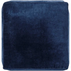 Navy Cotton Velvet Pouf -Home Touch Sale Store cvpf019 detail top PhotoRoom