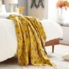Golden Giraffe Throw Blanket