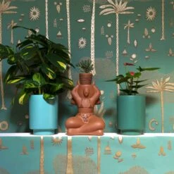 Jungalow Kelly Green Kaya Vase By Justina Blakeney™ -Home Touch Sale Store greenplantersgroup