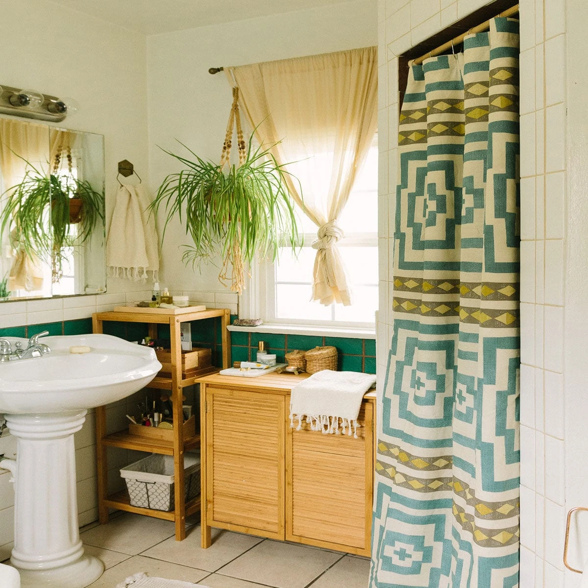 Blue Hypnotic Shower Curtain By Jungalow™ 1 Blue Hypnotic Shower Curtain By Jungalow™