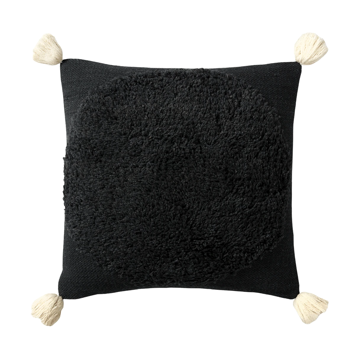Black Monster Round Pillow By Justina Blakeney® X Loloi 1 Black Monster Round Pillow By Justina Blakeney® X Loloi