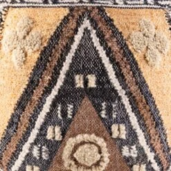 Jute Tan Pouf -Home Touch Sale Store lupf003 detail swatch