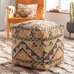 Jute Pyramid Pouf -Home Touch Sale Store lupf004 styleshot 201