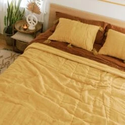 Jungalow Sol Natural Dyed Quilt In Marigold By Like A Lion® -Home Touch Sale Store marigold2