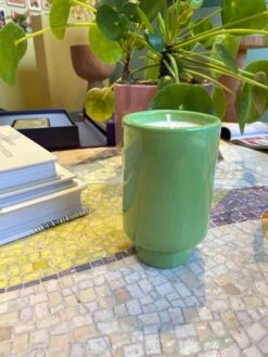 Jungalow Kaya Ceramic Candle - Matcha Green/Pomegranate Sage -Home Touch Sale Store matchacandle