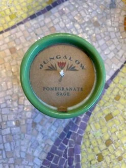 Jungalow Kaya Ceramic Candle - Matcha Green/Pomegranate Sage -Home Touch Sale Store matchacandlelabel