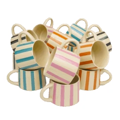 Jungalow Tierra Striped Mug Set In Teal -Home Touch Sale Store mugs 3240ba61 7a22 43bf 8d09 2df0f2282b83