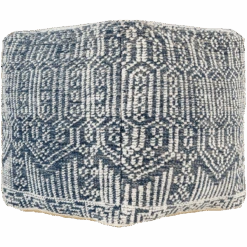 Navy Putri Hand Knotted Pouf -Home Touch Sale Store nbpf003 detail profile PhotoRoom