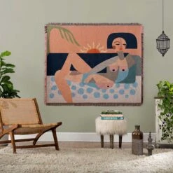 Nude Beach Throw Blanket By Jungalow® -Home Touch Sale Store nudebeachthrow