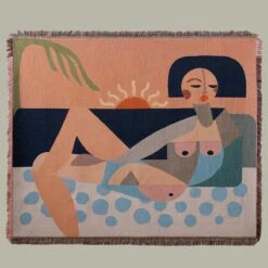 Nude Beach Throw Blanket By Jungalow® -Home Touch Sale Store nudebeachthrow4