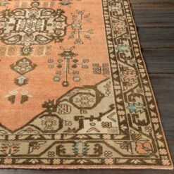 Vintage Apricot Wool Rug -Home Touch Sale Store ooak1155 front