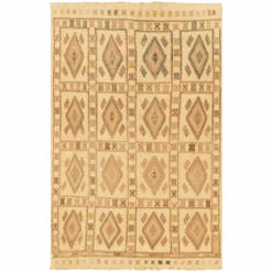 Vintage Tan Diamond Rug
