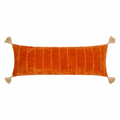 Home Touch Sale Store 5 Orange Velvet Lumbar Pillow