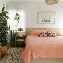 Peach Hamsa Quilt Set By Jungalow®