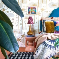 Jungalow Clay Mali Hourglass Stool By Justina Blakeney™ -Home Touch Sale Store pinkstool2