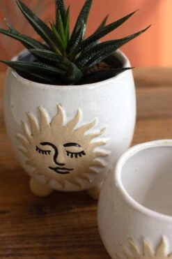 Ceramic Sun Planter Set 7 Ceramic Sun Planter Set -Home Touch Sale Store planter4