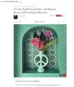 Jungalow Peace Vase By Justina Blakeney™ -Home Touch Sale Store popsugar mint peace vase