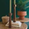 Wooden Taper Candle Set