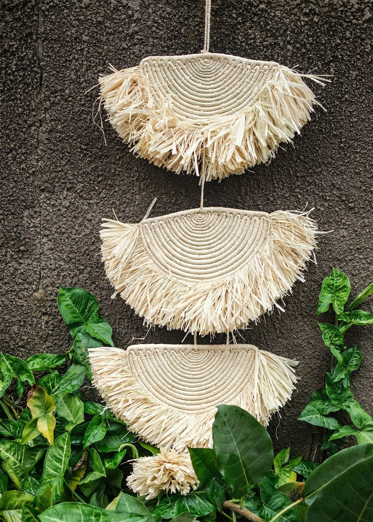 Natural Raffia Wall Hanging 2 Natural Raffia Wall Hanging - Image 2