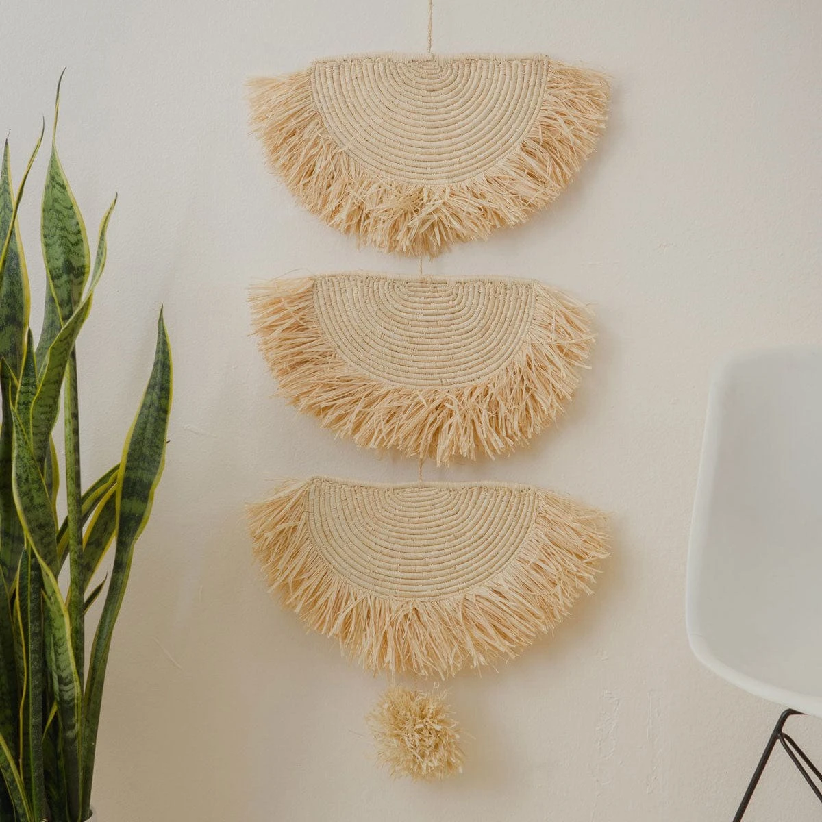 Natural Raffia Wall Hanging 1 Natural Raffia Wall Hanging