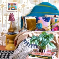 Jungalow Sunflower Mali Hourglass Stool By Justina Blakeney™ -Home Touch Sale Store yellowstool