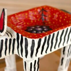 Handmade Wooden Zebra Vessel -Home Touch Sale Store zebravessel3